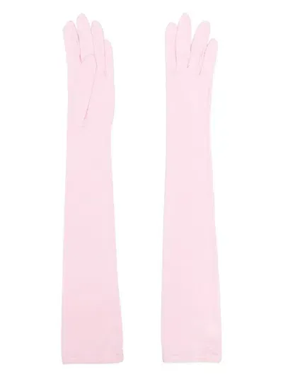 Anna October Long-length Gloves In Pink