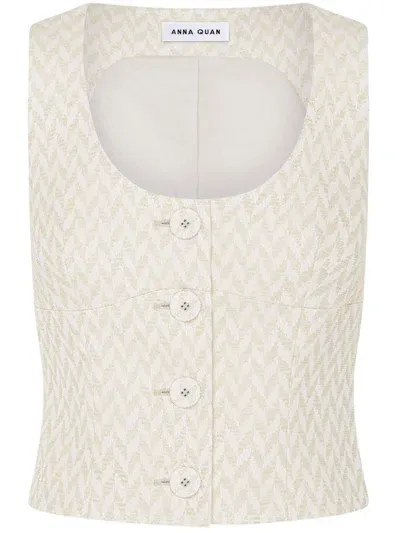 Anna Quan Casey Vest In Neutrals