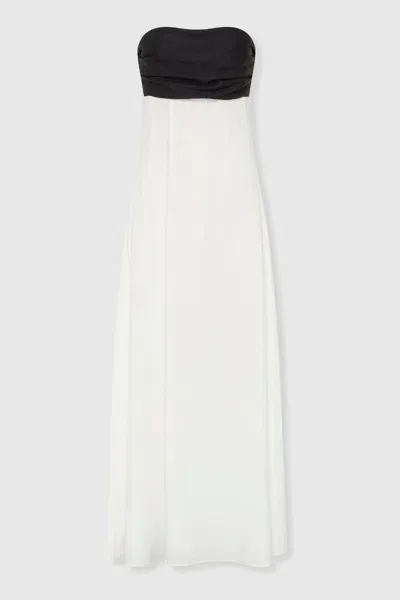 Anna Quan Linen-jersey Strapless Maxi Dress In Ivory