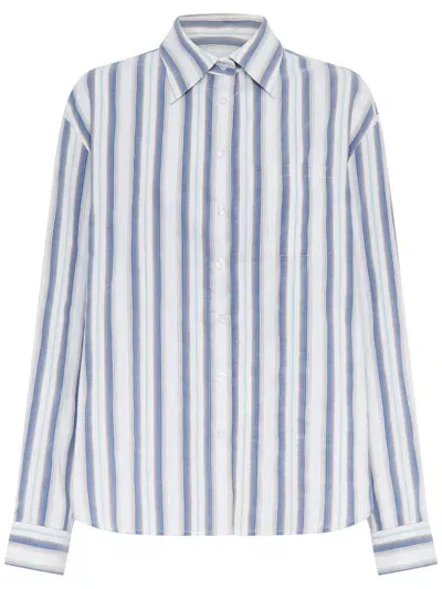 Anna Quan Striped Shirt In Blue