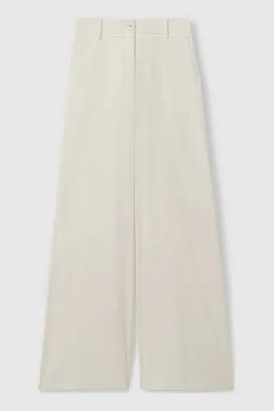 Anna Quan Wide Leg Trousers In Ivory