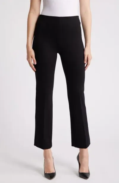 Anne Klein Hollywood Waist Pull-on Kick Flare Pants In Anne Black