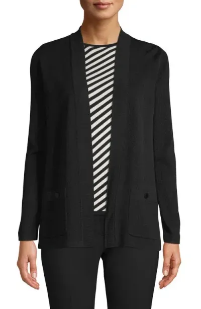 Anne Klein Malibu Open Front Cardigan In Anne Black