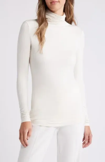 Anne Klein Seamless Stretch Jersey Turtleneck Top In Anne White