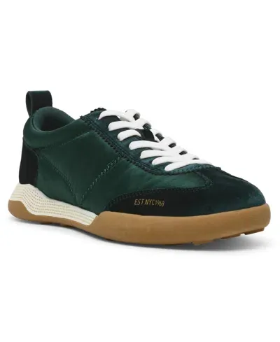 Anne Klein Women's Westside Low Profile Lace Up Retro Sneakers In Emerald