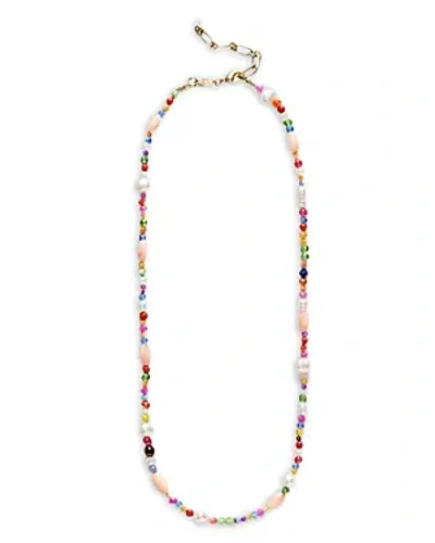 Anni Lu Glamstone Mixed Bead Collar Necklace, 15.55-17.32 In Multi