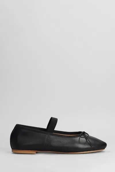 Anniel Ballet Flats In Black Leather