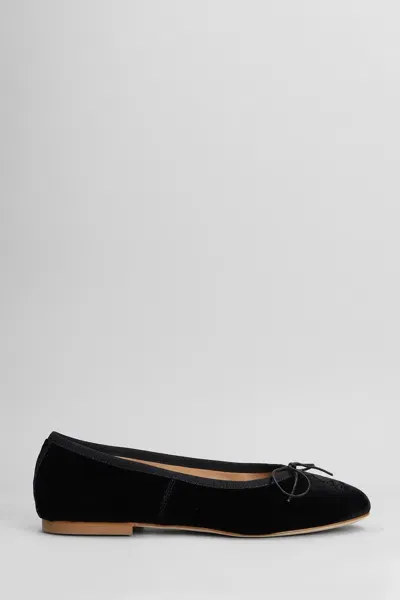 Anniel Ballet Flats In Black Velvet