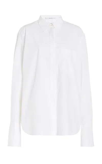 Another Tomorrow Cotton Shirt In White