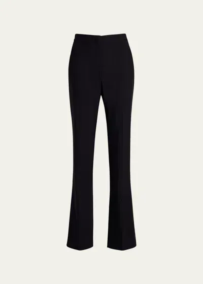 Another Tomorrow Slim-cut Tailored Trousers In Black