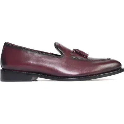 Anthony Veer Kennedy Tassel Loafer In Burnished Oxblood