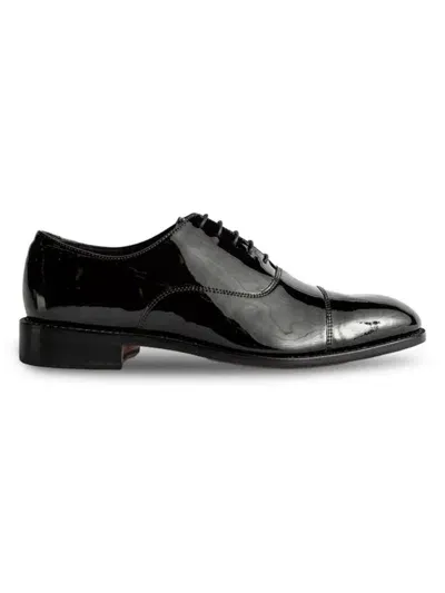 Anthony Veer Men's Clinton Tuxedo Patent Leather Oxford Shoes In Black