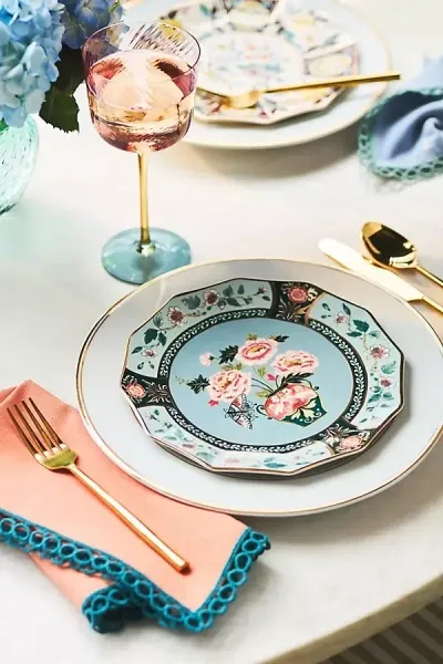 Anthropologie Bibi Dessert Plate In Blue