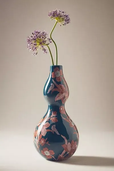 Anthropologie Jade Vase In Animal Print