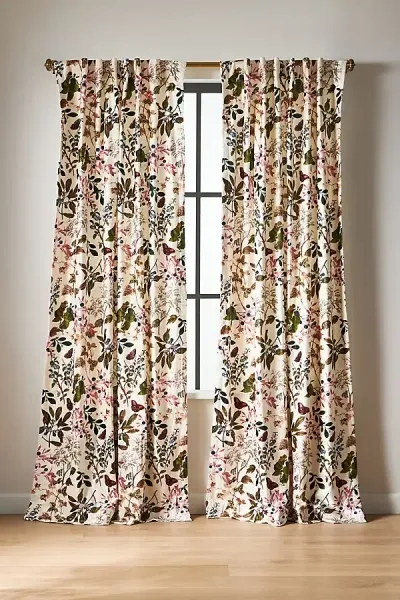 Anthropologie Lorena Curtain In White