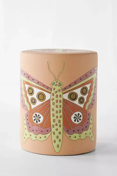 Anthropologie Polly Ceramic Side Table In Multi