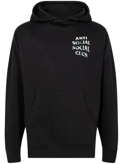 Anti Social Social Club Logo-print Hoodie In Black