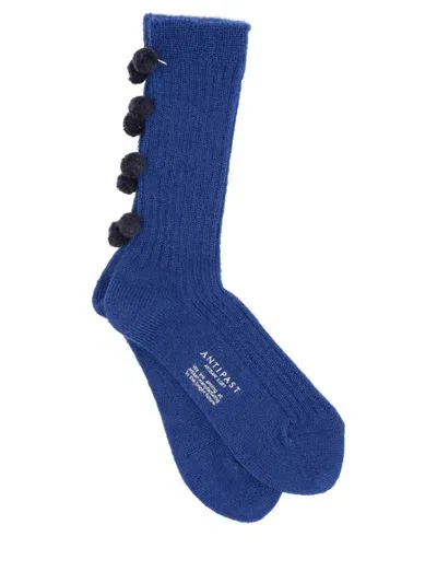 Antipast Socks Knitted Blu In Multicolor