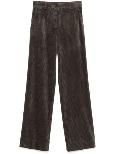 Antonelli Corduroy Trousers In Grey