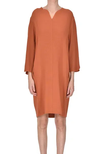 Antonelli Firenze Lillo Wool Dress In Brick Red