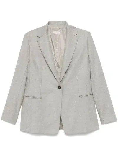 Antonelli Mélange-effect Blazer In Grey