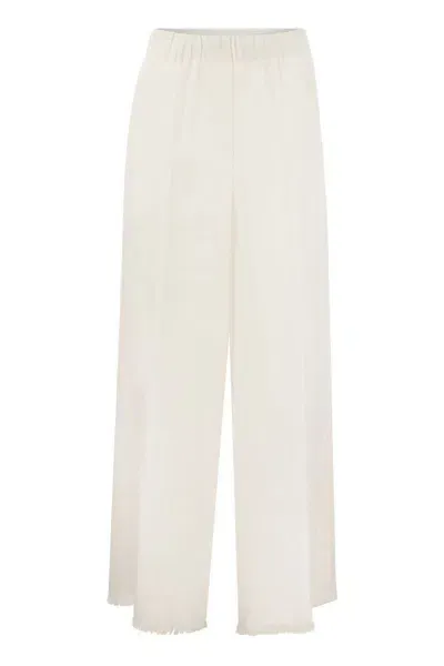 Antonelli Ryan - Loose Linen Trousers In White