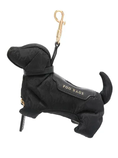 Anya Hindmarch Dog Poo Bag Keychain In Black