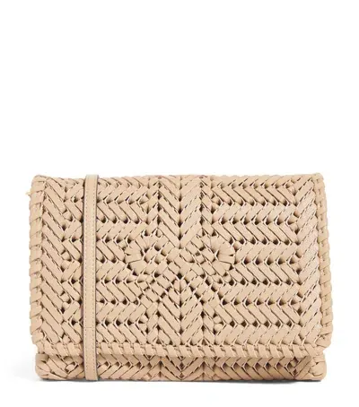 Anya Hindmarch Leather Neeson Cross-body Bag In Beige