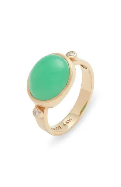 Anzie Classique Oval Ring In Green