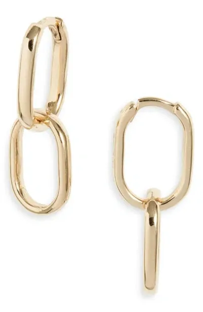 Anzie Women's Classique Solid Paper Clip 14k Yellow Gold Earrings