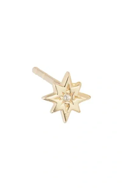 Anzie Jac & Jo Diamond Starburst Single Stud Earring In Gold