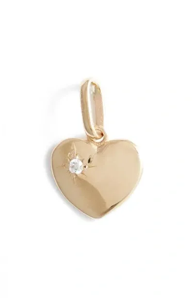 Anzie Jac+jo Icon Heart Pendant Charm In Gold/diamond