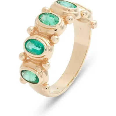 Anzie Women's Dew Drop 14k Yellow Gold & Moonstone Ring In Emerald