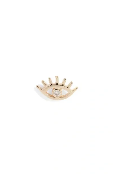 Anzie Mel Soldera Single Evil Eye Stud Earring In Gold