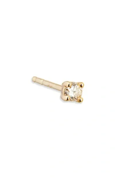 Anzie X Mel Soldera Single Diamond Stud Earring In Gold