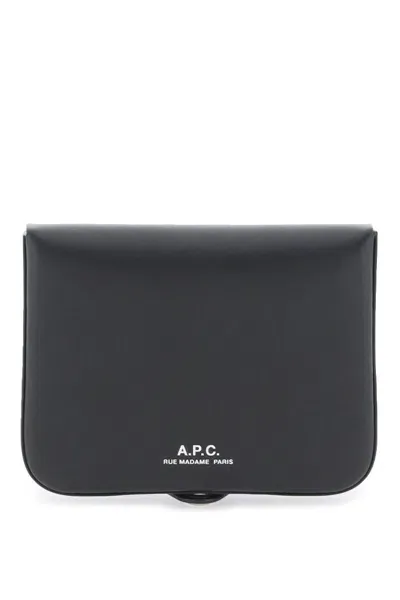 Apc A.p.c. Josh Coin Purse In 黑色的