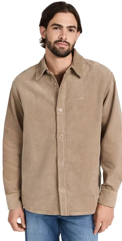 Apc A. P.c. Surchemise Bobby Overshirt Beige