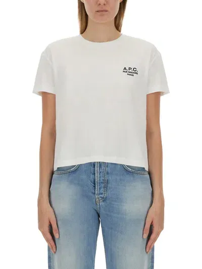 Apc A. P.c. T-shirt With Logo In White