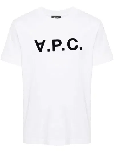 Apc A. P.c. Topwear In White/dark Navy