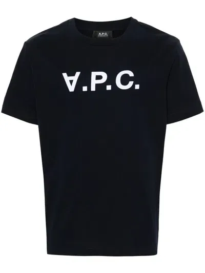 Apc A. P.c. Topwear In Dark Navy/ecru