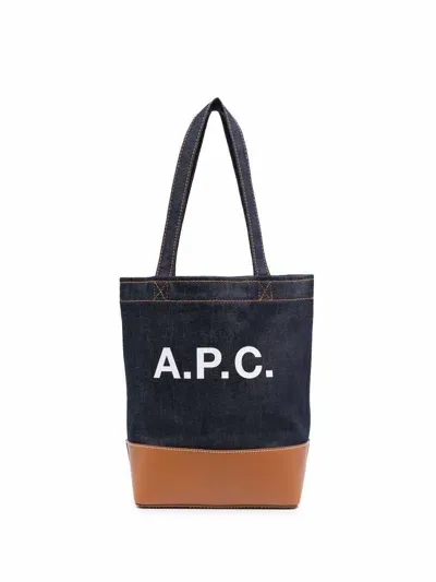 Apc Axel Small Tote Bag In Brown