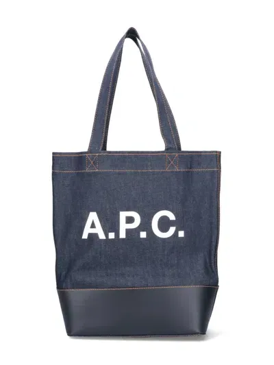 Apc Axelle Tote Bag In Blue