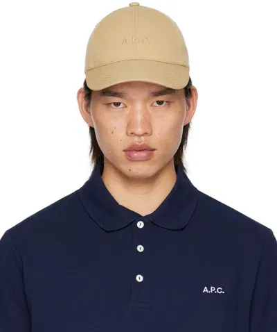 Apc Beige Charlie Baseball Cap In Bac Dark Beige