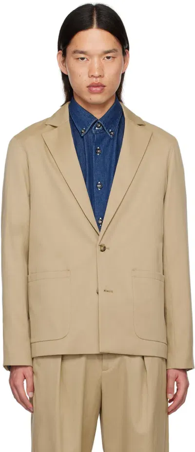 Apc Beige Luc Blazer In Baa Beige