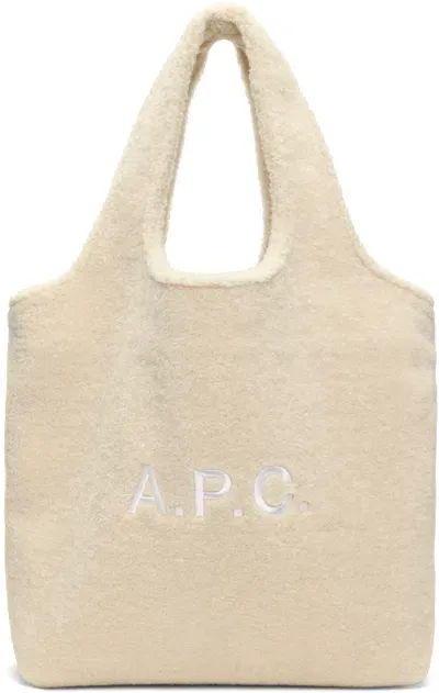 Apc Beige Ninon Tote In Baa Beige