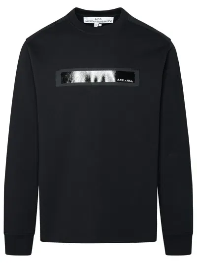 Apc A.p.c. Black Cotton Sweatshirt