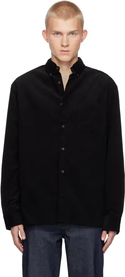 Apc Black Mateo Logo Shirt In Lzz Black