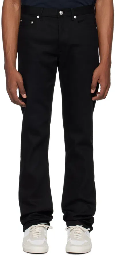 Apc Black New Standard Jeans In Lzz Black