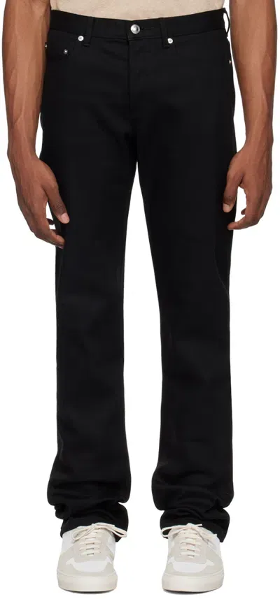 Apc Black Petit New Standard Jeans In Lzz Black