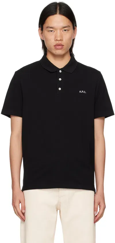 Apc Black Standard Polo In Lzz Black